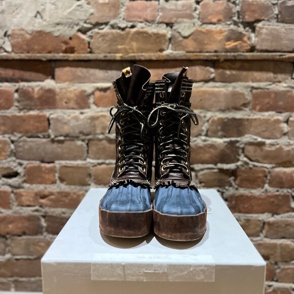 Visvim Decoy Duck Boot Alu-Folk – Blue/Brown – Size US 8 - Picture 3 of 10